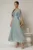 Rochie DY Fashion midi bleu din tencel cu insertii sidefate