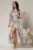 Rochie DY Fashion midi cu imprimeu lila din voal satinat