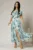 Rochie DY Fashion midi cu imprimeu turcoaz din voal satinat