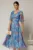 Rochie DY Fashion midi din organza cu imprimeuri bleu lila