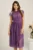 Rochie DY Fashion midi din tull mov in clos cu pene la umeri