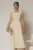 Rochie DY Fashion midi ivoar unt din bumbac cu cret pe solduri