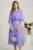 Rochie DY Fashion midi lila in clos din voal cu accesorii pe umeri