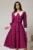 Rochie DY Fashion midi magenta cu guler si mansete in contrast