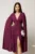 Rochie DY Fashion midi magenta din voal in clos cu nasturi si maneci ample