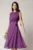 Rochie DY Fashion midi mov din voal in clos cu funde la umeri