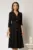 Rochie DY Fashion midi neagra cu inchidere cu nasturi si rever amplu