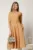 Rochie DY Fashion midi office camel din stofa