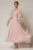 Rochie DY Fashion midi roz din tencel cu insertii sidefate