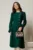 Rochie DY Fashion midi verde cu nasturi si volanase la bust