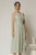 Rochie DY Fashion midi verde fistic din bumbac cu cret pe solduri