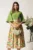 Rochie DY Fashion midi verde fistic in clos cu fusta din poplin cu imprimeu