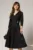 Rochie DY Fashion neagra clos in dungi din jerse si detaliu in talie