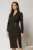 Rochie DY Fashion neagra conica tip sacou cu nasturi pe fusta
