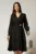 Rochie DY Fashion neagra cu decolteu petrecut si catarama aurie