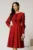 Rochie DY Fashion rosie eleganta cu volan incretit pe bust si nasturi bijuterie