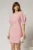 Rochie DY Fashion roz scurta croi cambrat cu maneci cu design atipic