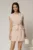 Rochie DY Fashion roz scurta cu peplum si curea in talie