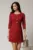 Rochie DY Fashion scurta bordo cu nasturi pe bust si fusta tip A