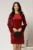 Rochie DY Fashion scurta bordo din catifea cu paiete si funda la spate