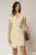 Rochie DY Fashion scurta ivoar cu decolteu petrecut si accesorii