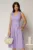 Rochie DY Fashion scurta lila din poplin cu funde pe umeri