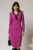 Rochie DY Fashion scurta magenta office conica cu decolteu in V si funda
