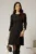 Rochie DY Fashion scurta neagra cu nasturi decorativi pe talie si maneci