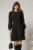 Rochie DY Fashion scurta neagra cu nasturi pe bust si fusta tip A