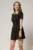 Rochie DY Fashion scurta neagra tip sacou cu maneci scurte