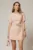 Rochie DY Fashion scurta roz cu buzunare pe fusta si maneci scurte