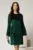 Rochie DY Fashion scurta verde din catifea cu paiete si funda la spate