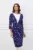 Rochie Dy Fashion bleumarin cu buline si nasturi la bust