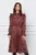 Rochie Dy Fashion bordo cu buline si volane la bust