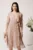 Rochie Ella Collection Argentina din voal rose cu lurex auriu