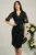 Rochie Ella Collection Catlyn neagra de ocazie cu broderie pe bust
