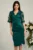 Rochie Ella Collection Catlyn verde de ocazie cu broderie pe bust