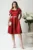 Rochie Ella Collection Jolie eleganta din tafta bordo cu accesoriu metalic in talie