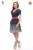 Rochie Fofy office din stofa elastica cu imprimeu