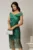 Rochie Joanna verde de ocazie din tafta si paiete