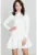 Rochie K247 – ecru – din material usor – poliester