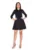 Rochie K258 – negru – bumbac –