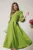 Rochie LaDonna office din stofa verde lime cu bust petrecut si rever
