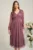 Rochie Leonard Collection eleganta din matase lila