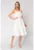 Rochie Lunga cu bretele si broderie Off White/Cream 16513