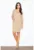 Rochie M205 – bumbac – bej – maneca lunga – cu buzunare –
