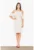 Rochie M478 – bej – cu umeri goi – poliester 65% – viscoza 35% –