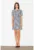 Rochie M519 – albastru – alb – poliester
