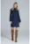 Rochie M831 – bleumarin – maneci lungi bufante – eleganta – poliester –