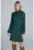 Rochie M831 – verde – tricotata – maneci lungi – poliester –